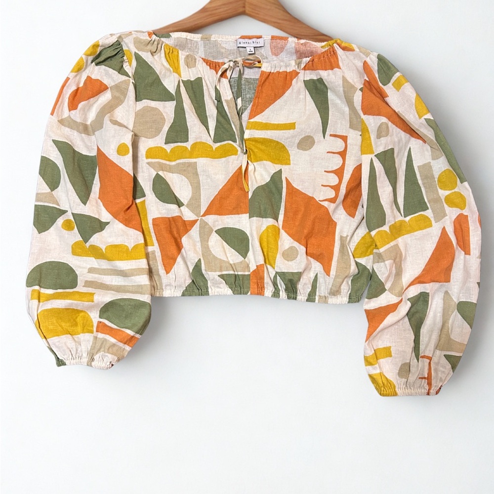 Gianni Bini Multicolor Abstract Blouse